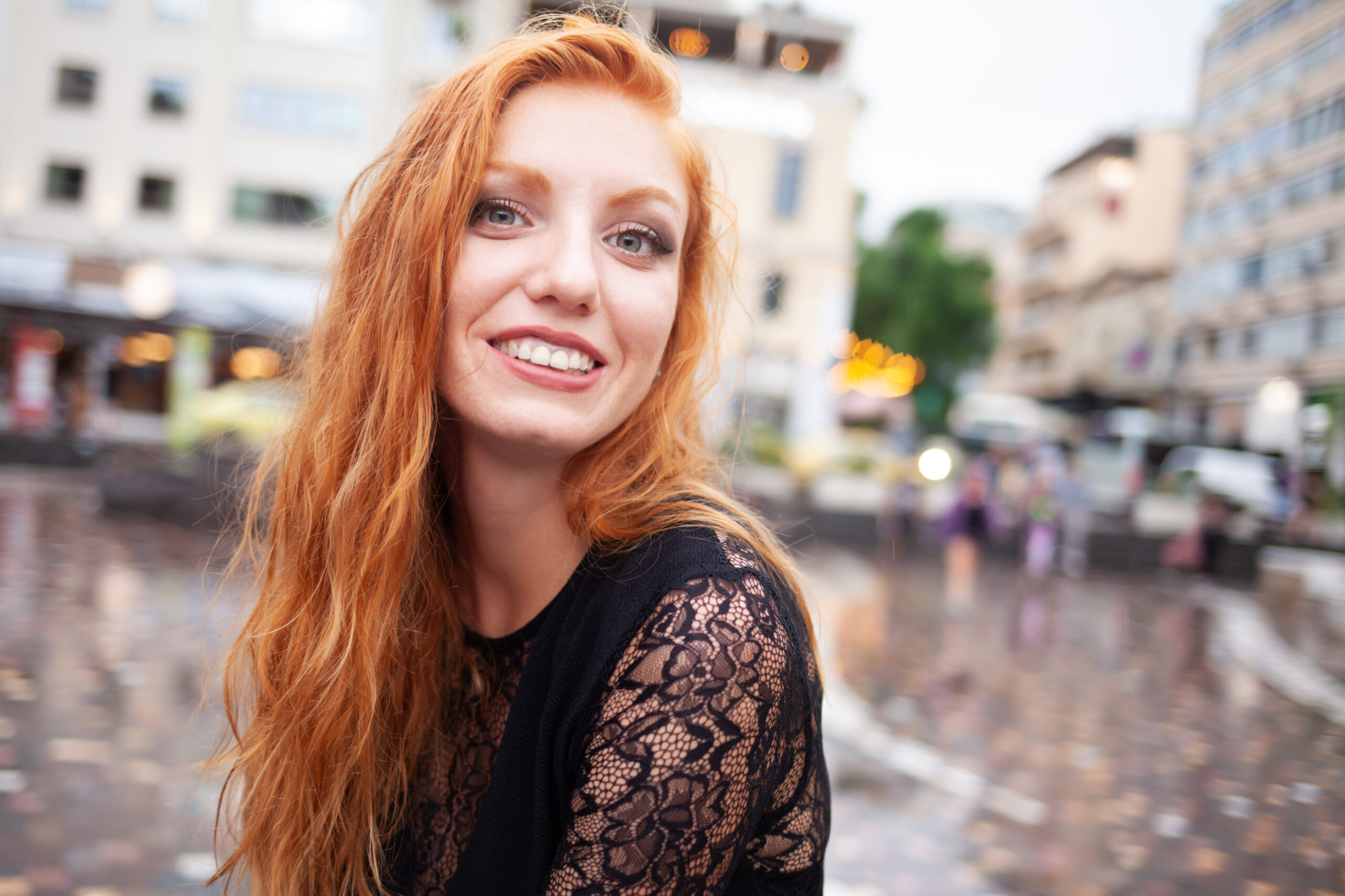 Dating a Ginger in London - lady in black dress