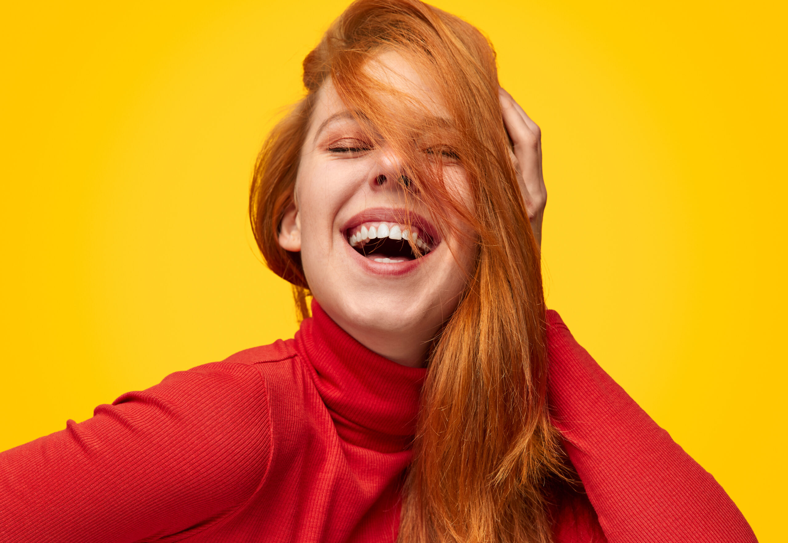 Impress a Redhead Girl with Confidence - redhead model smiling